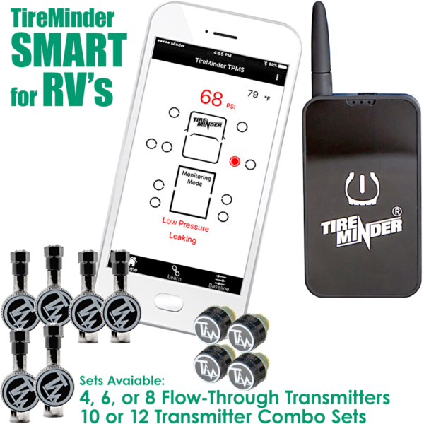 TIREMINDER SMART TPMS FOR RVS WITH FLOW-THROUGH TRANSMITTERS- INNOVATION TIRES